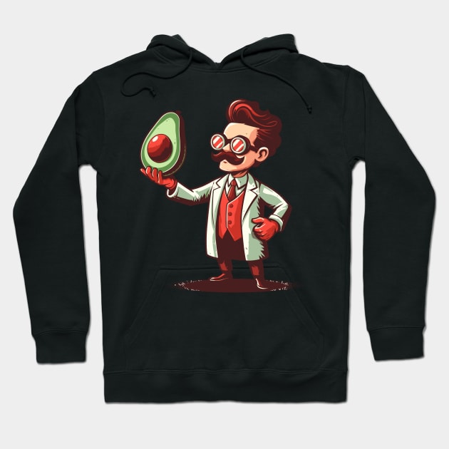 Funny Scientist and avocado Hoodie by TomFrontierArt